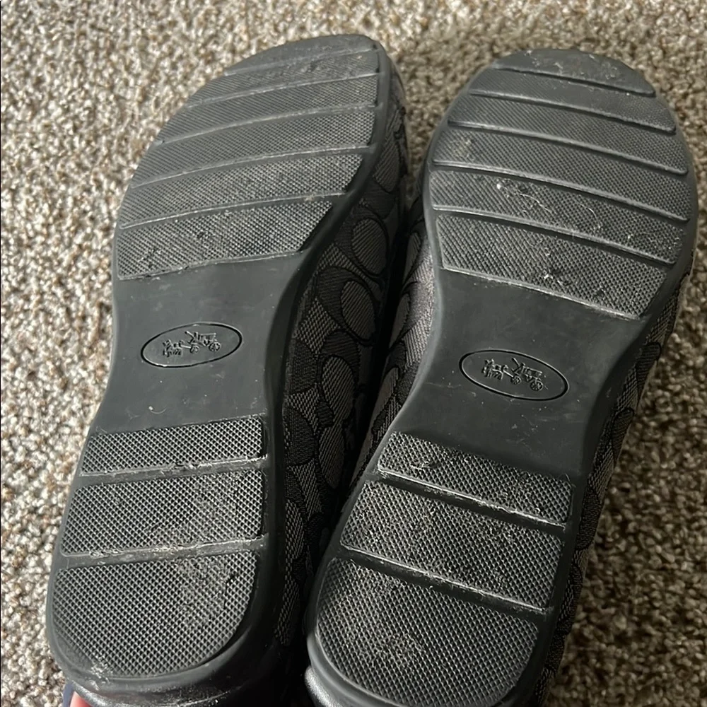 Coach Women's Black Signature Loafers - Picture 9 of 11